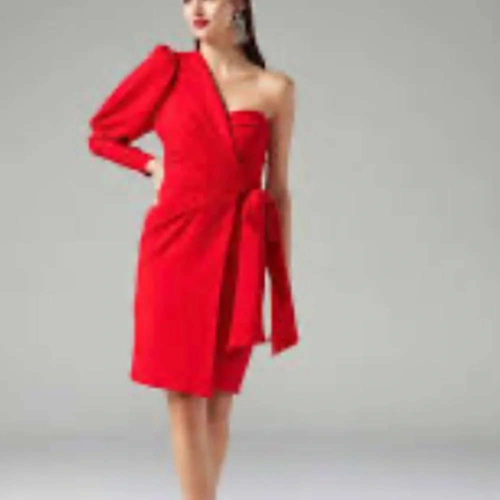 RARE Nwt Cache Red off the Shoulder formal Dress - Picture 2 of 14